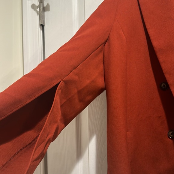 Worthington Slit Sleeve Trench Coat XL Burnt Orange Peacoat - Picture 8 of 10